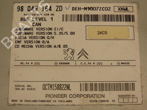 Radio PEUGEOT 208 I (CA_, CC_) 1.6 HDi / BlueHDi 75 | BP17779832E6 