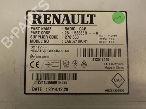 Used Radio RENAULT CLIO IV (BH_) 1.5 dCi 75 (75 hp) 30605636