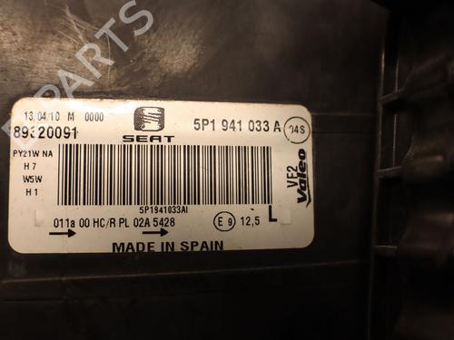 Used Left headlight Left headlight SEAT LEON (1P1) 1.6 TDI (105 hp) 36282825 36282825
