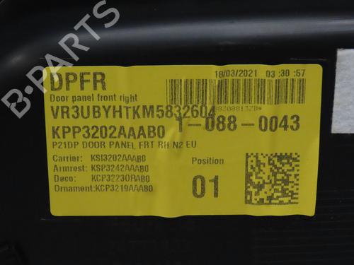 Used Front right panel Front right panel PEUGEOT 208 II (UB_, UP_, UW_, UJ_) 1.5 BlueHDI 100 (102 hp) 30139557 30139557