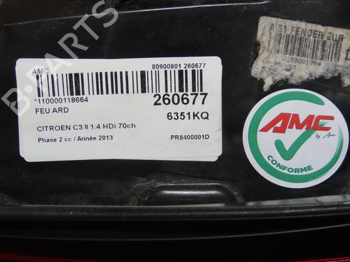 Right taillight CITROËN C3 II (SC_) 1.4 HDi 70 (SC8HZC, SC8HR0, SC8HP4) | BP36582874C35 - Image 5