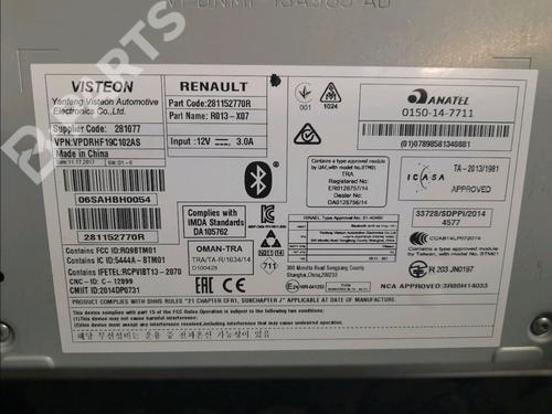 Radio RENAULT TWINGO III (BCM_, BCA_) 1.0 SCe 70 (BCMB) | BP11230285E6 