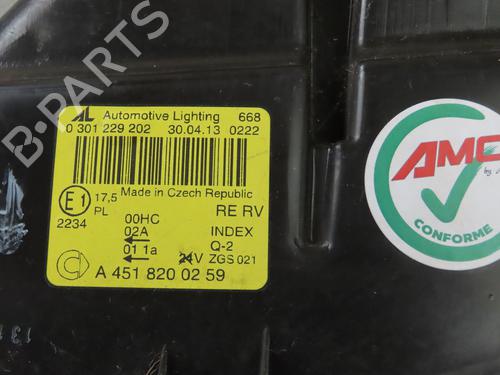 Højre forlygte SMART FORTWO Coupe (451) 0.8 CDi (451.301) | BP27992248C29 