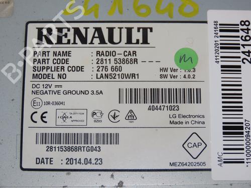 Radio RENAULT CLIO IV (BH_) 1.5 dCi 75 | BP22366668E6 