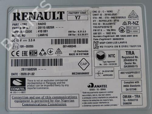 Used Radio Radio RENAULT MEGANE IV Hatchback (B9A/M/N_) 1.5 Blue dCi 115 (B9A6) (116 hp) 28032862 28032862