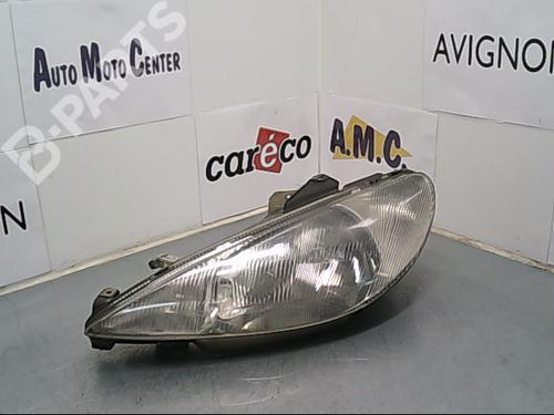 Used Left headlight PEUGEOT 206 Hatchback (2A/C) 1.9 D (69 hp) 9402597