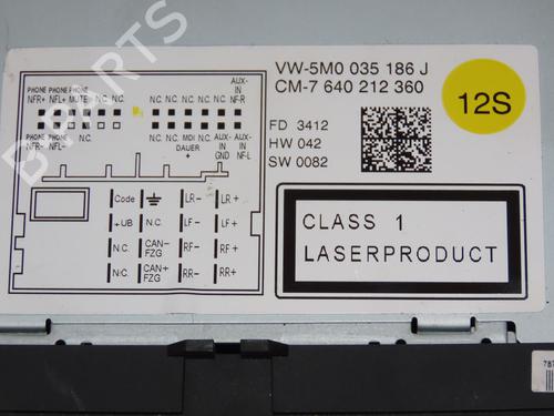 Radio VW POLO V (6R1, 6C1) 1.2 | BP18912881E6 