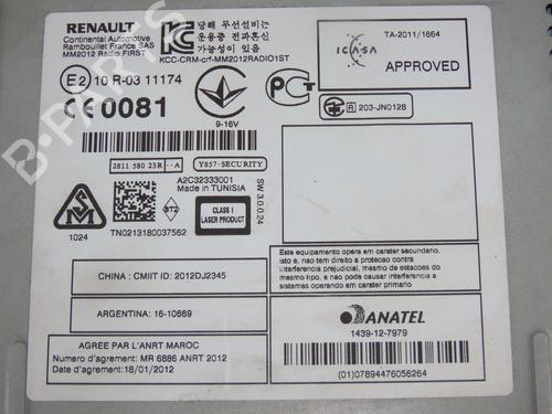 Radio RENAULT MEGANE III Hatchback (BZ0/1_, B3_) 1.5 dCi (BZ0C) | BP22366661E6 