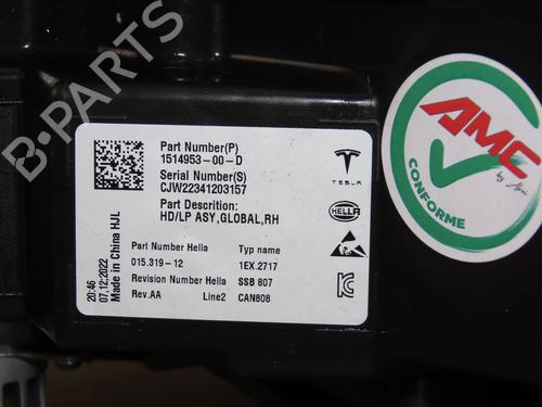 Right headlight TESLA MODEL Y (5YJY) EV | BP32277350C29 