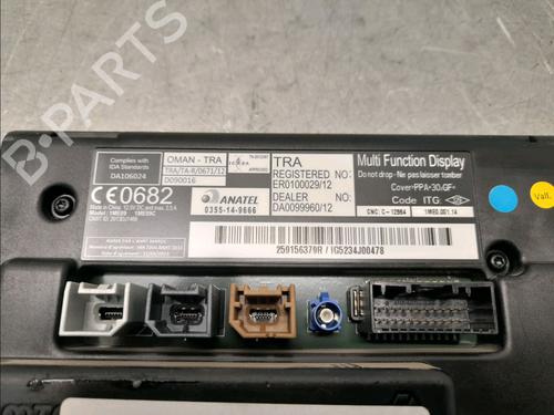 Display monitor RENAULT CLIO IV Grandtour (KH_) 1.5 dCi 90 (KHN3, KHN4) | BP30311260C48