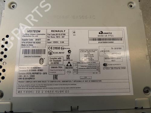 Radio RENAULT TWINGO III (BCM_, BCA_) 0.9 TCe 90 (BCM9, BCM2) | BP25014233E6 