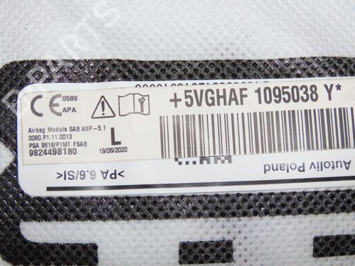 Venstre sete kollisjonspute CITROËN C3 / C3 ORIGIN III (SX) 1.5 BlueHDi 100 (SXYHYP, SXYHTU) (102 hp) 27728915