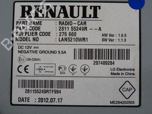 Radio RENAULT CLIO IV (BH_) 1.5 dCi 90 | BP19689870E6 