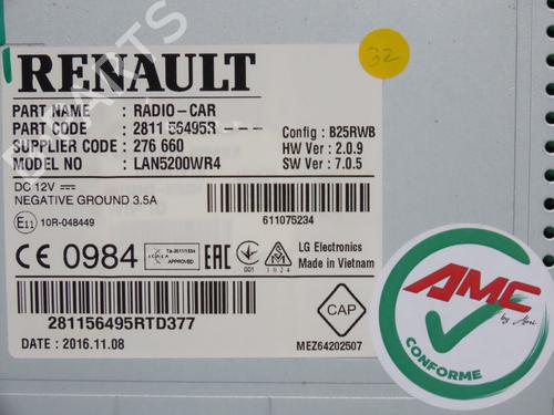 Radio RENAULT CAPTUR I (J5_, H5_) 1.5 dCi 90 (J5N4, J5M5, J5MW, J5M6, J5AL, J5AJ) | BP36939525E6  - Image 5