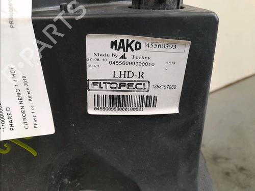Faro derecho CITROËN NEMO MPV 1.4 HDi (68 hp) 11820575
