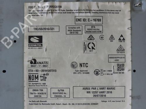 Radio CITROËN C3 / C3 ORIGIN III (SX) 1.5 BlueHDi 100 (SXYHYP, SXYHTU) | BP27856797E6 