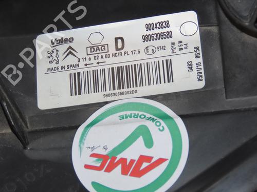 Right headlight CITROËN BERLINGO MULTISPACE (B9) 1.6 HDi 90 | BP31843198C29 