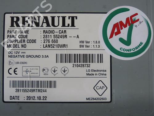 Radio RENAULT CLIO IV (BH_) 1.5 dCi 90 | BP27373552E6 