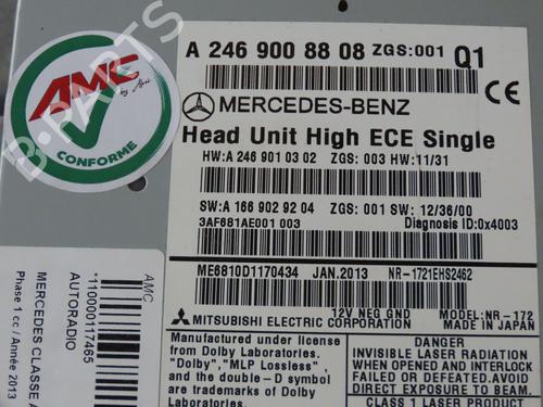Radio MERCEDES-BENZ A-CLASS (W176) A 180 (176.042) | BP34709992E6 - Image 5