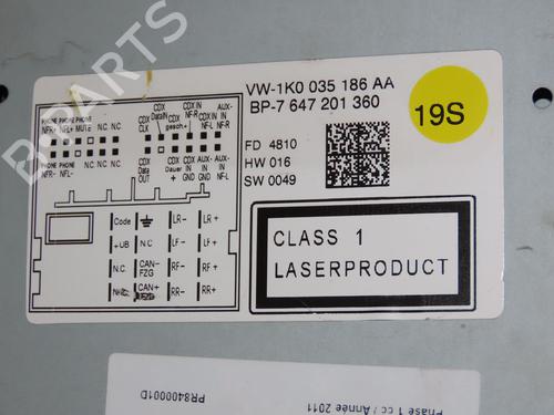 Radio VW SCIROCCO III (137, 138) 1.4 TSI | BP17041927E6 