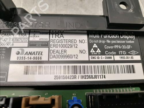 Multifunctionele display RENAULT CAPTUR I (J5_, H5_) 0.9 TCe 90 (90 hp) 30691752