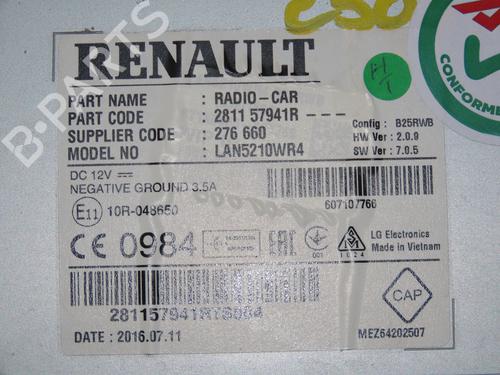 Radio RENAULT CLIO IV (BH_) 1.5 dCi 90 | BP29380706E6 