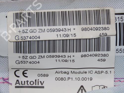 Left curtain airbag PEUGEOT 208 I (CA_, CC_) 1.2 VTI 82 | BP23158453C11 