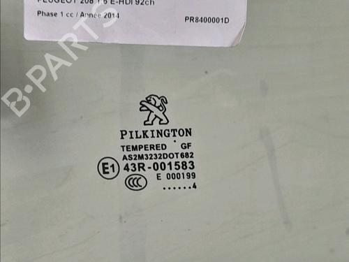 Rear left door window PEUGEOT 208 I (CA_, CC_) 1.6 HDi | BP14857979C20 