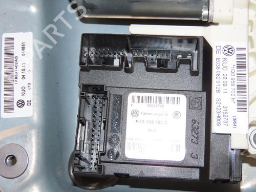 Front right window mechanism VW SCIROCCO III (137, 138) 2.0 TDI | BP25858714C23 