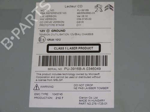 Radio PEUGEOT 308 II (LB_, LP_, LW_, LH_, L3_) 1.6 HDi 100 | BP17609503E6 