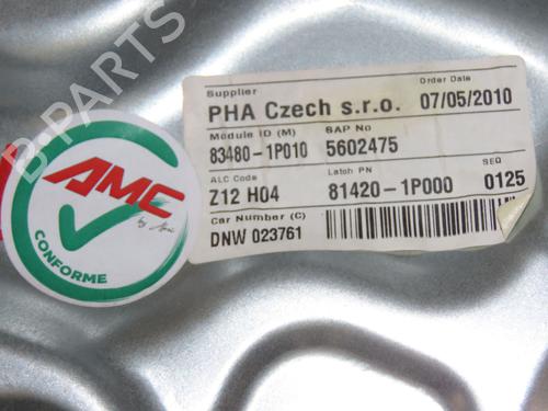 Used Rear right window mechanism KIA VENGA (YN) 1.4 CRDi 90 (90 hp) 27188494