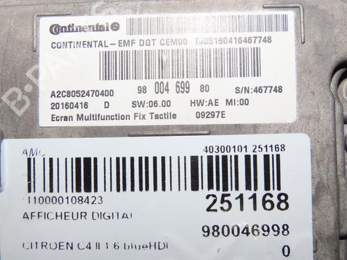 Multifunctionele display CITROËN C4 II (NC_) 1.6 BlueHDi 100 | BP30556627C48