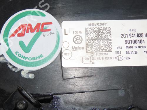 Left headlight VW POLO VI (AW1, BZ1, AE1) 1.0 TSI | BP31961906C28