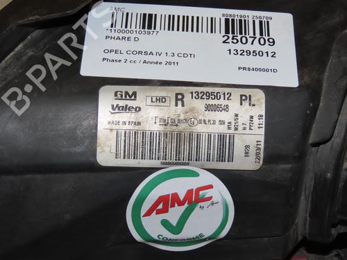 Right headlight OPEL CORSA D (S07) 1.3 CDTI (L08, L68) | BP29215415C29 