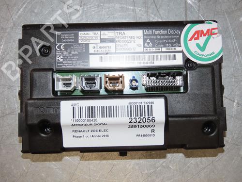 Display monitor RENAULT ZOE (BFM_) ZOE | BP27393268C48