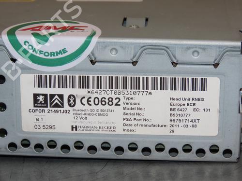 Radio CITROËN C4 Grand Picasso I (UA_) 1.6 HDi 110 | BP29901785E6