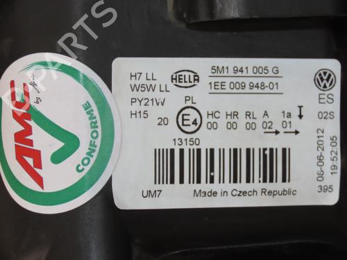 Left headlight VW GOLF PLUS V (5M1, 521) 1.6 TDI | BP40437719C28 - Image 5