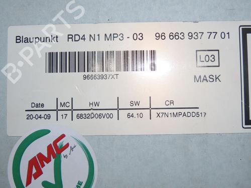 Radio CITROËN BERLINGO MULTISPACE (B9) 1.6 HDi 90 | BP29345110E6 