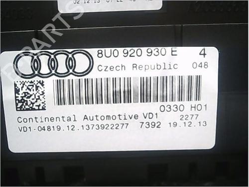 Used Instrument cluster AUDI Q3 (8UB, 8UG) 2.0 TDI quattro (140 hp) 9405373