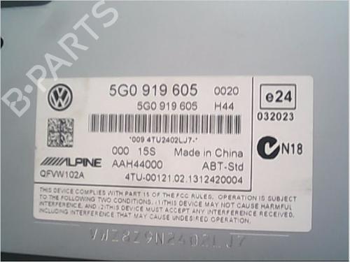 Radio VW GOLF VII (5G1, BQ1, BE1, BE2) 1.6 TDI | BP9407052E6 