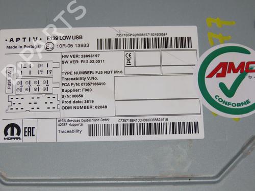 Radio FIAT PANDA (312_, 319_) 1.2 (312PXA1A) | BP27373553E6