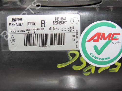 Right headlight RENAULT MODUS / GRAND MODUS (F/JP0_) 1.5 dCi (FP0F, JP0F) | BP32277351C29 