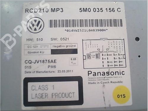Radio VW POLO V (6R1, 6C1) 1.2 TDI | BP9406089E6 
