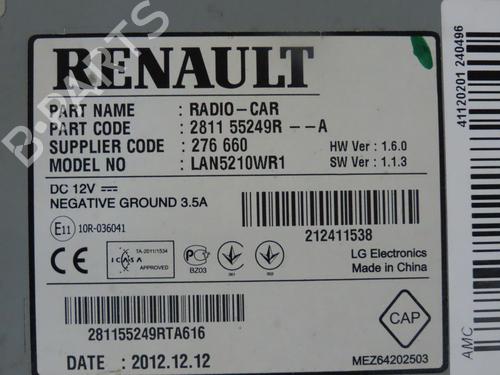 Radio RENAULT CLIO IV (BH_) 0.9 TCe 90 (BHNF, BHMA, BHMH, BHJK, BHJR) | BP22366648E6 