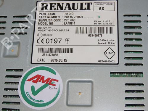 Radio RENAULT MEGANE IV Hatchback (B9A/M/N_) 1.2 TCe 130 (B9MR) | BP37624577E6 - Image 5
