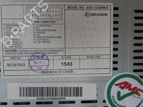 Bilradio CHEVROLET SPARK (M300) 1.0 | BP29739404E6 