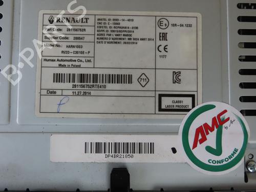 Radio RENAULT CAPTUR I (J5_, H5_) 0.9 TCe 90 | BP28006065E6  - Image 8