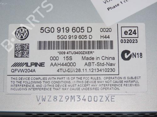 Radio VW GOLF VII (5G1, BQ1, BE1, BE2) 1.6 TDI | BP22381703E6 