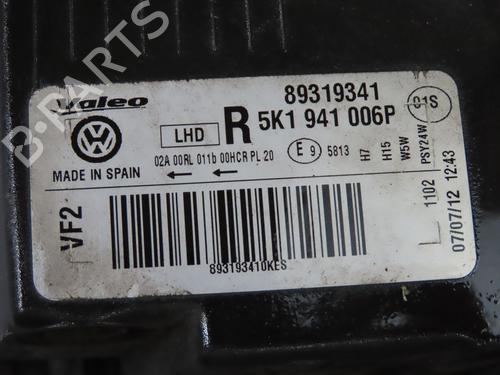 Right headlight VW GOLF VI (5K1) 1.6 TDI | BP27267448C29