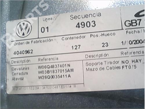 Front left window mechanism VW POLO V (6R1, 6C1) 1.2 | BP9407403C22 